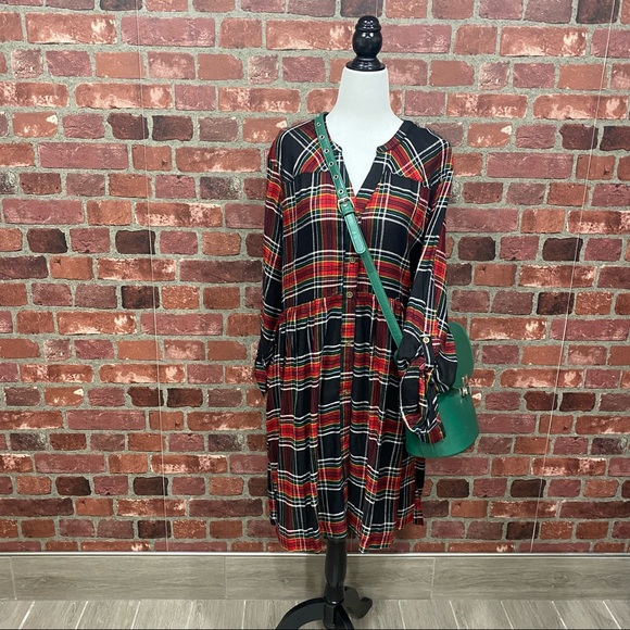 Sz LARGE Plaid Fall Shirtdress - Picture 11 of 17